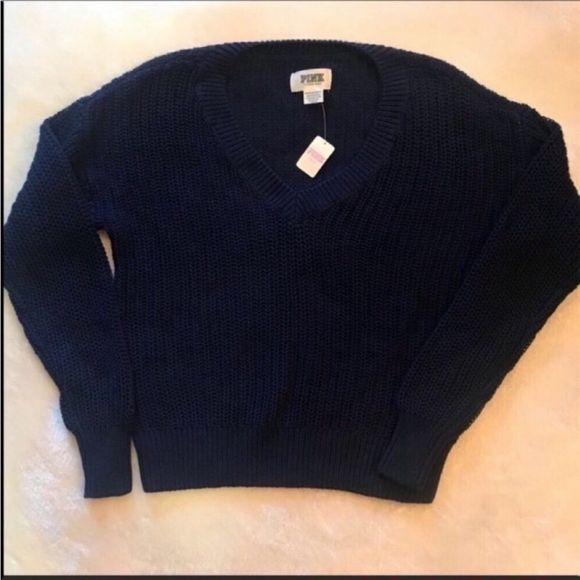 PINK Victoria's Secret Sweaters - Pink Victoria’s Secret BOYFRIEND V-NECK SWEATER